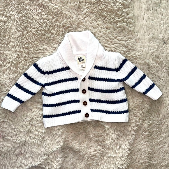 Baby Chunky Knit Striped Cardigan - Picture 1 of 3